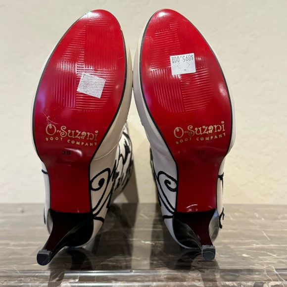 NEW O-Suzani Boot Company Embroidered Leather Over The Knee Boots - Picture 12 of 14